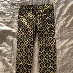 Old navy gold foil print pants